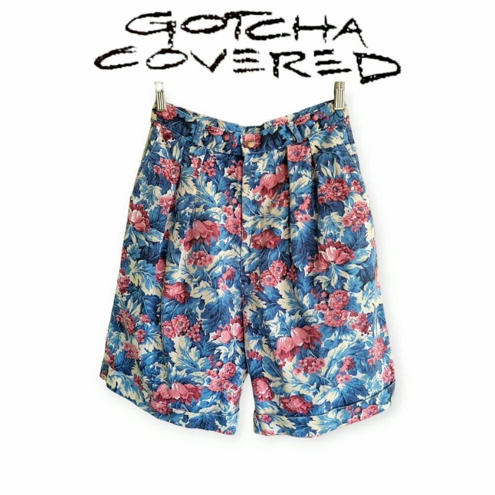 Gotcha Covered Floral Blue Women's Bermuda Shorts